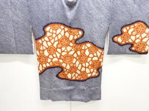 本総絞りヱ霞に抽象枝梅模様絵羽道行コート